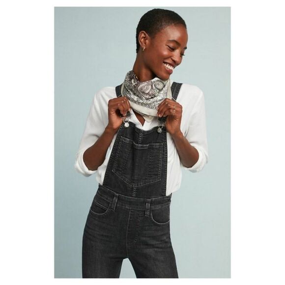 Black Anthropologie Levi's Skinny Denim Overalls (NWT) - Picture 3 of 5
